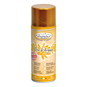 Zapach-Dezodorujący spray o specjalnej formule pochłaniającej zapachy o zapachu Gold & Argan